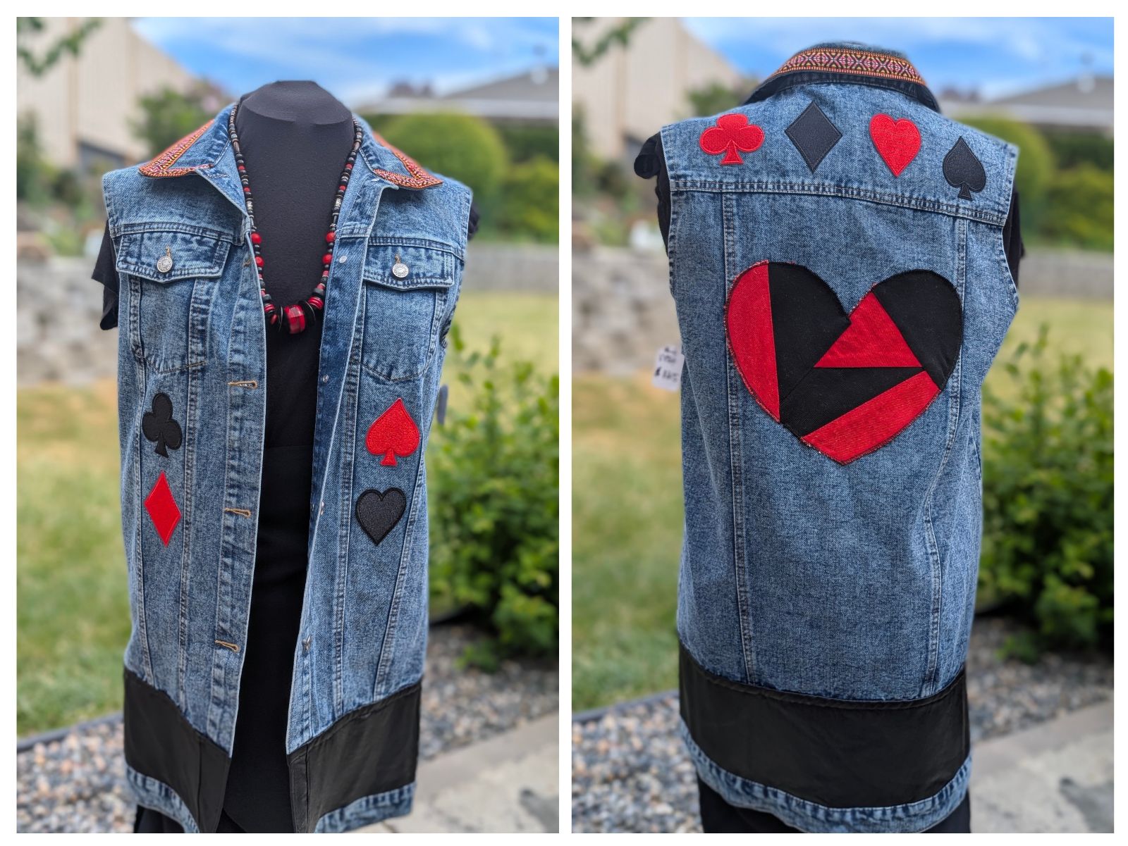 Denim Vest SOLD by Free Yourself Upcycles