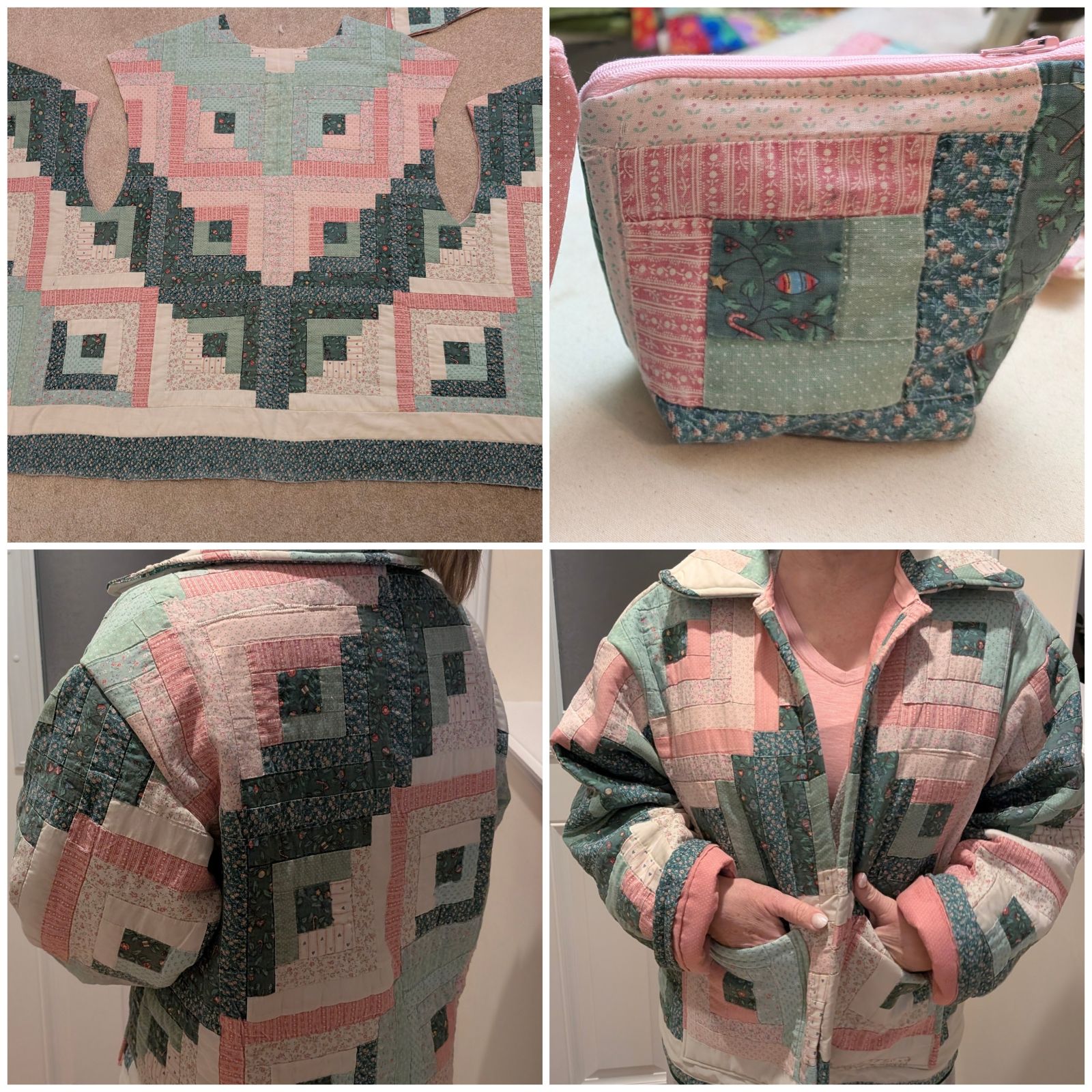 Custom jacket made from Grannie's quilt