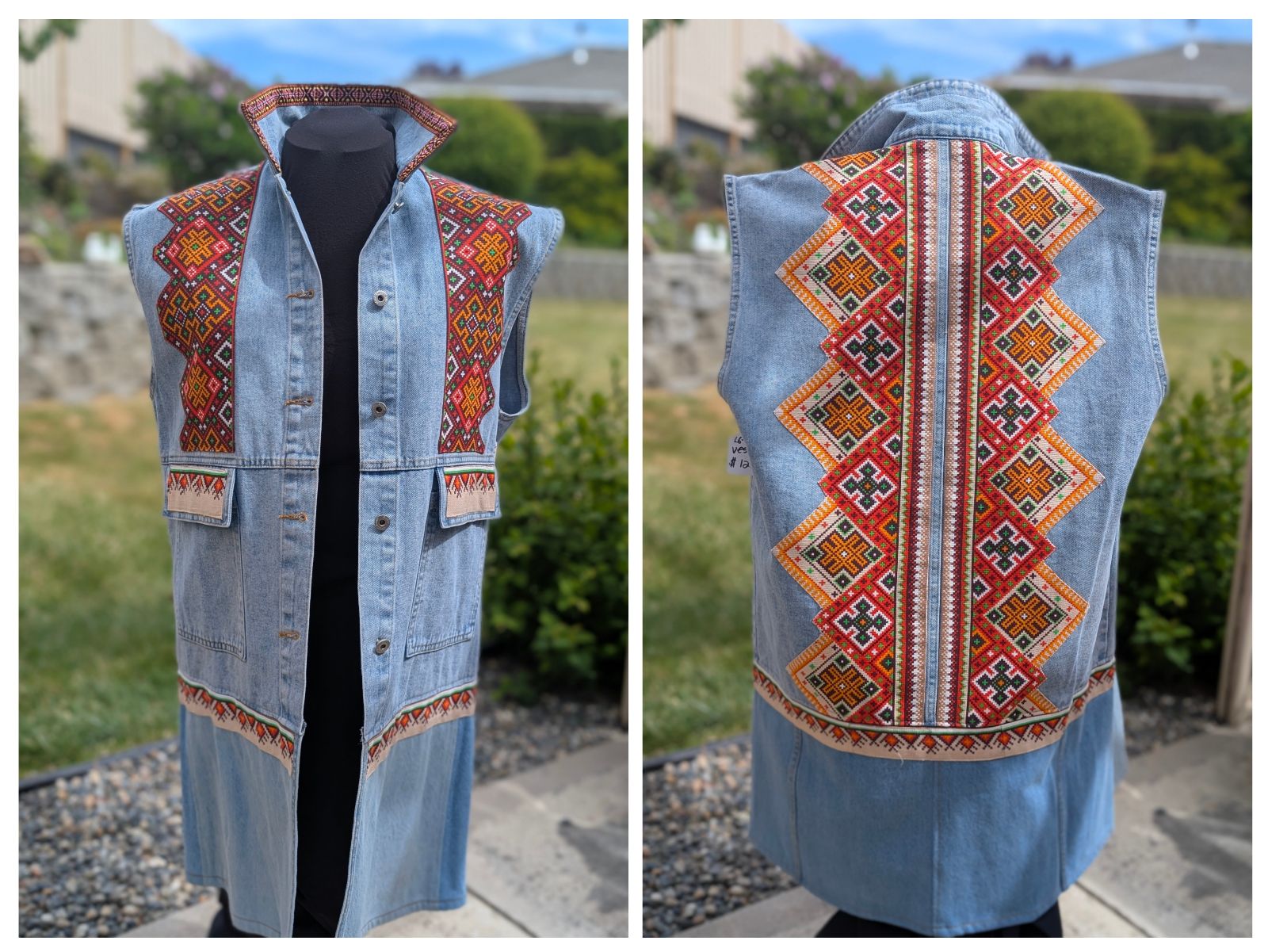 Denim Vest by Free Yourself Upcycles